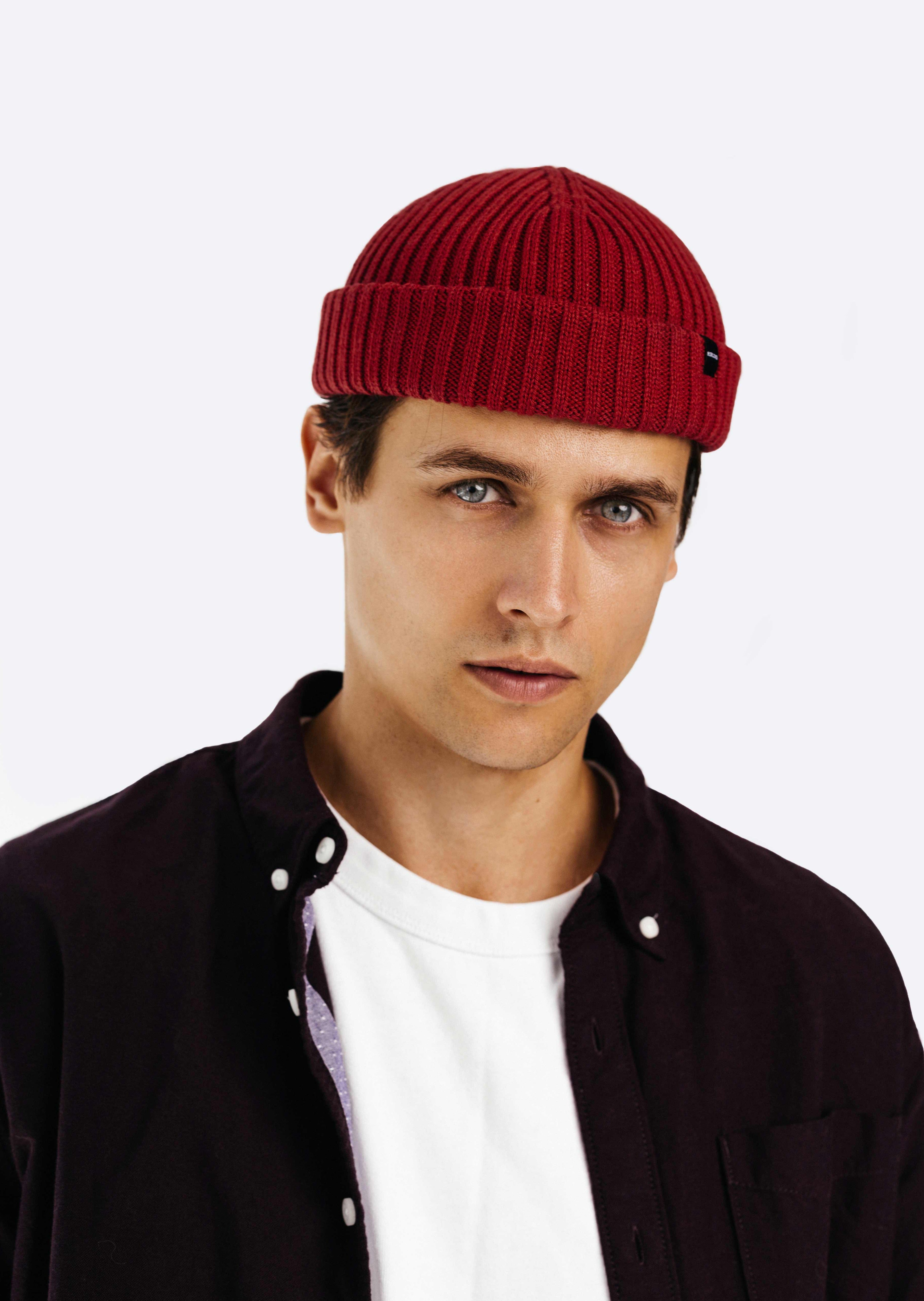 Wine Red Fisherman Beanie