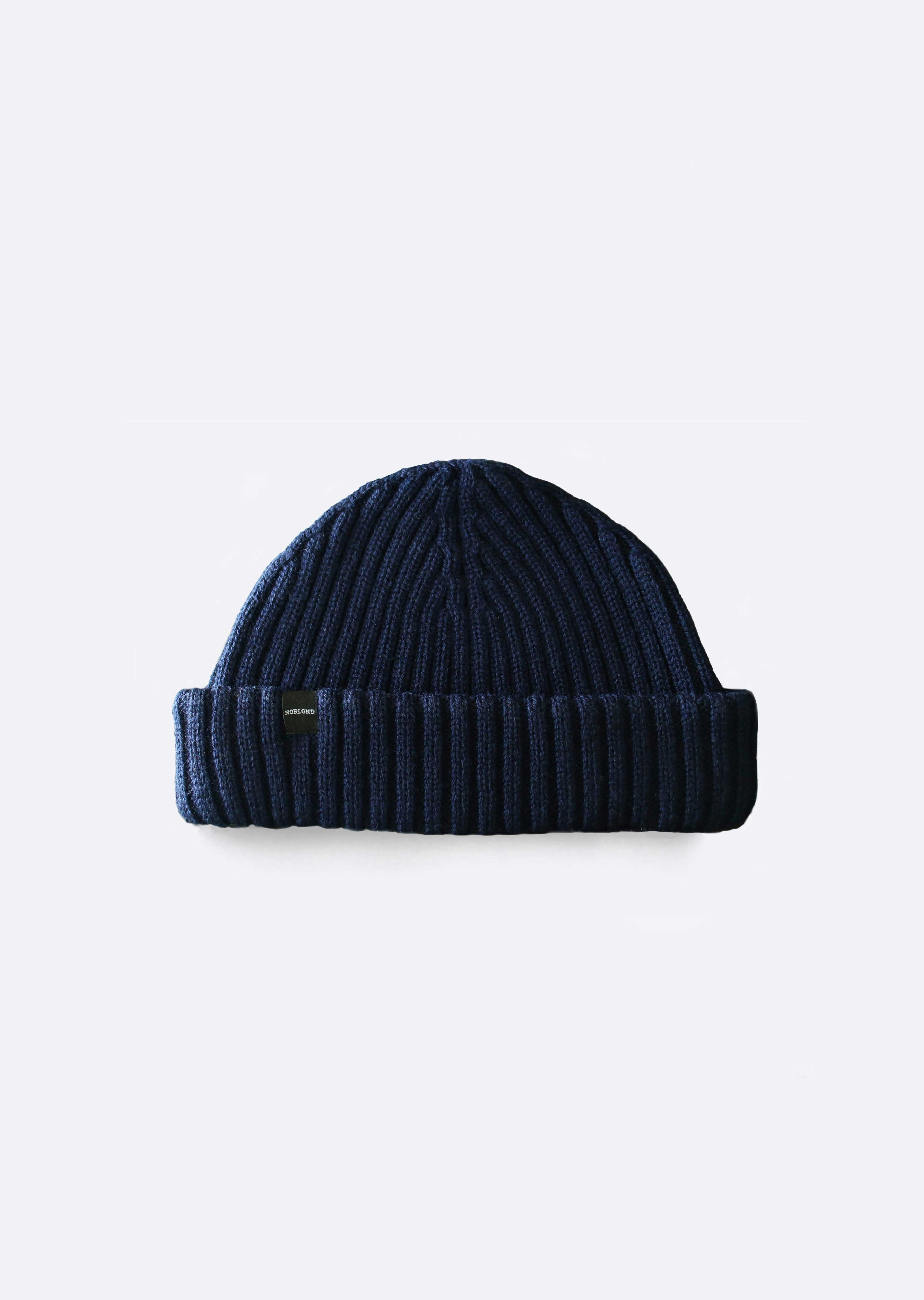 Wool Navy blue fisherman beanie